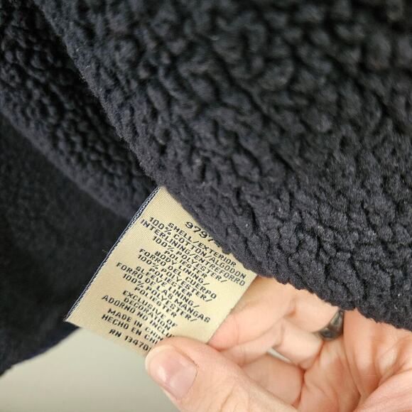 Boston Traders Flannel Jacket Shacket Sherpa Lined Blue Plaid Workwear Mens Sz M - Picture 7 of 7